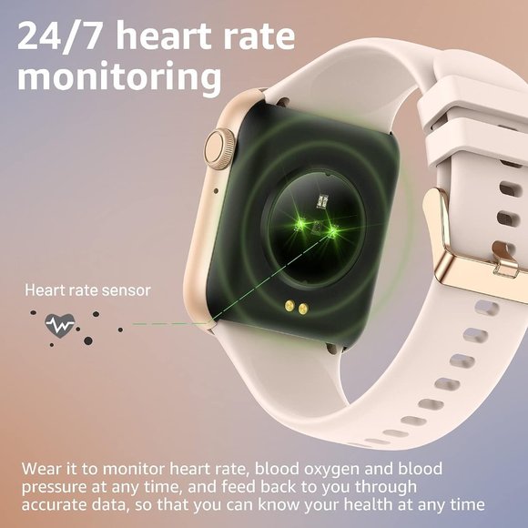 1.95" Full Screen Fitness Tracker with 111+ Sport Modes Smartwatch - Picture 4 of 6